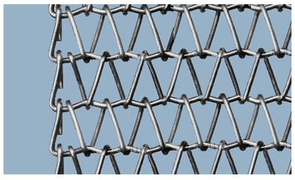 A balanced weave conveyor belt with S hook edge