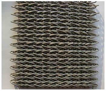 A piece of compound weave conveyor belt