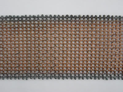 A piece of biscuit baking belt made of copper wire.
