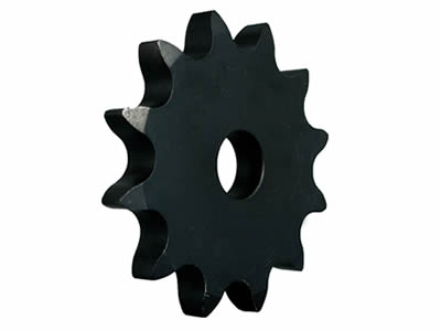 A piece of carbon steel type A double pitch sprocket on the white background.