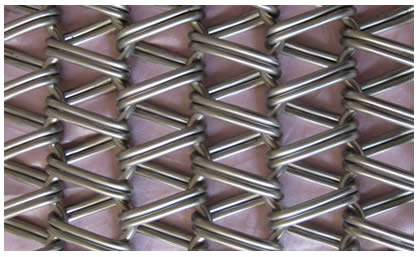 A balanced weave conveyor belts with double spiral wires