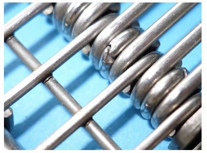 An eye link conveyor belts EBRS with rings as spacers